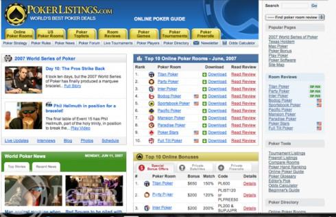 dette er pokerlistings