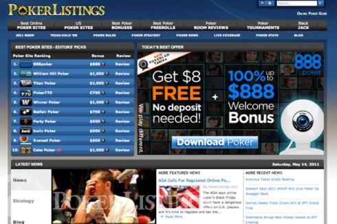 pokerlistings i dag