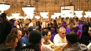 The final table of the WSOP 2005 $1,500 Limit Hold'em tournament